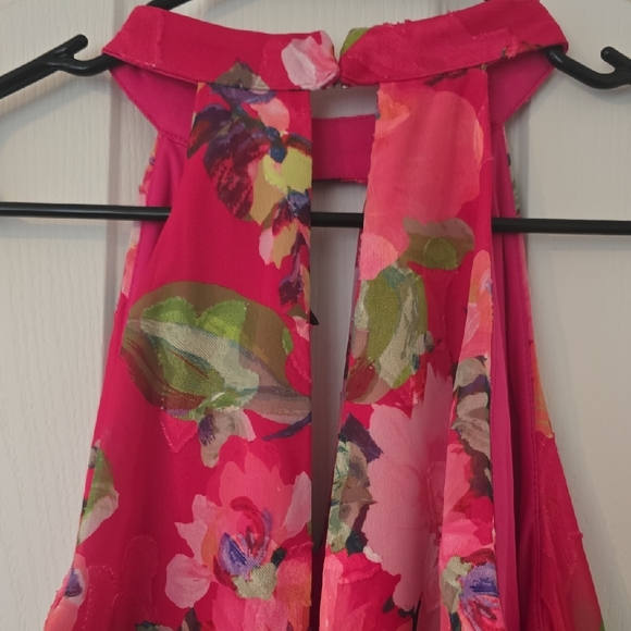 Adrianna Papell Elegant Formal Floral Halter Maxi Dress With Lining NWT Size 6 - Picture 10 of 16